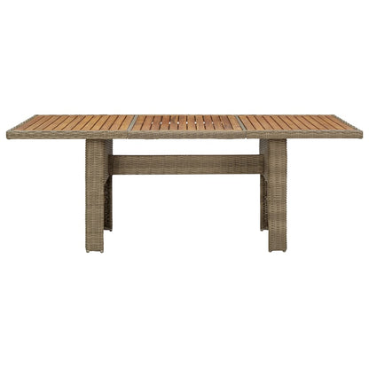 Tavolo da Giardino Marrone 200x100x74 cm in Polyrattan - homemem39