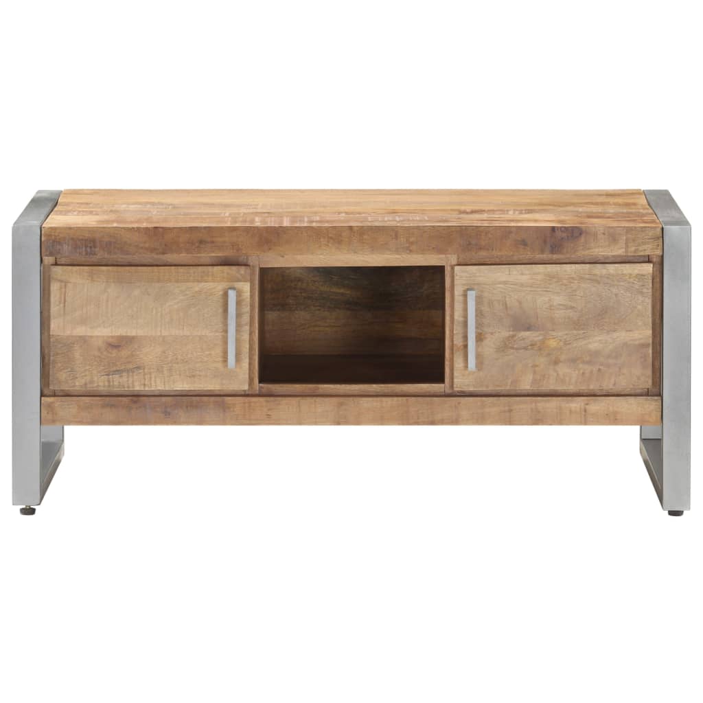 Tavolino da Salotto 95x50x40 cm in Legno di Mango Grezzo | homemem39