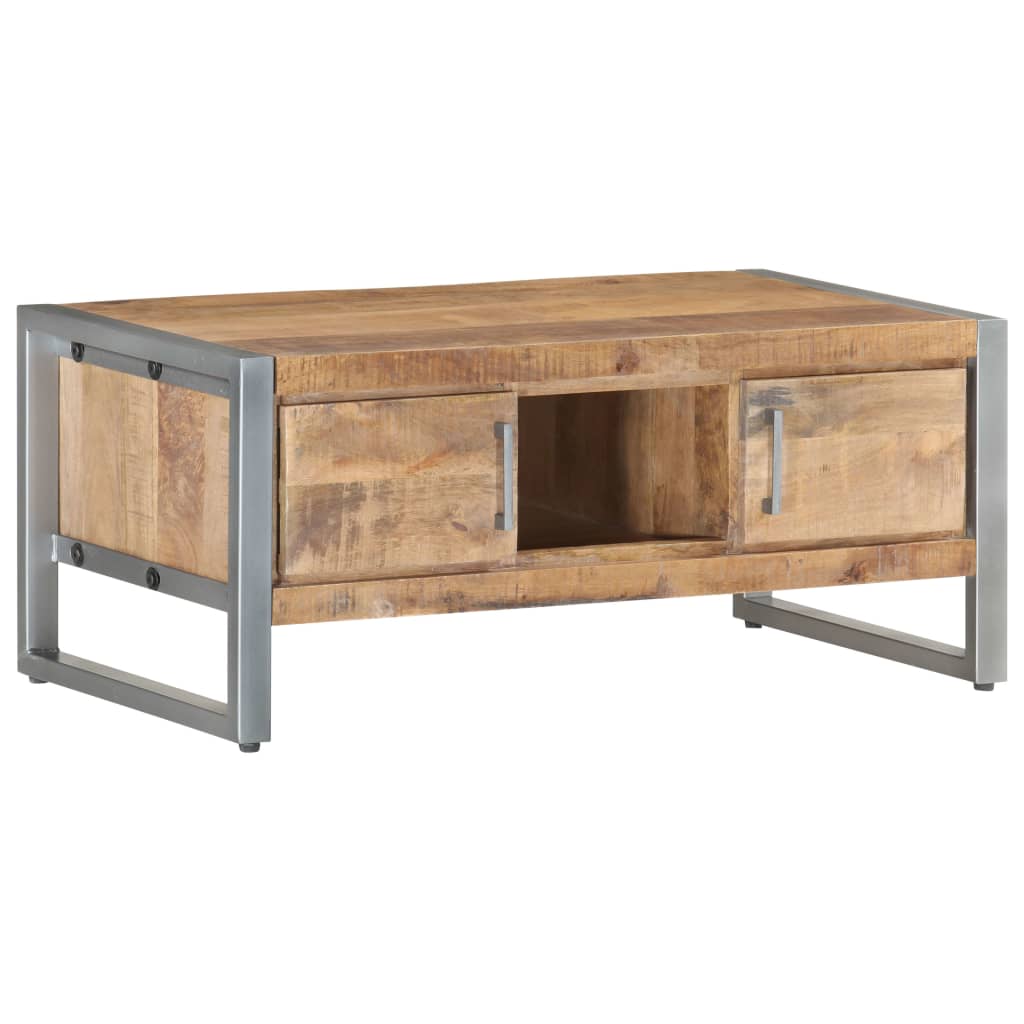 Tavolino da Salotto 95x50x40 cm in Legno di Mango Grezzo | homemem39
