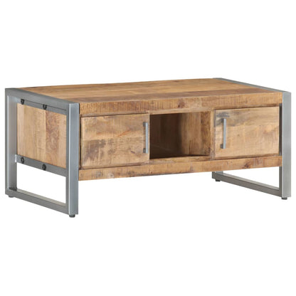 Tavolino da Salotto 95x50x40 cm in Legno di Mango Grezzo | homemem39