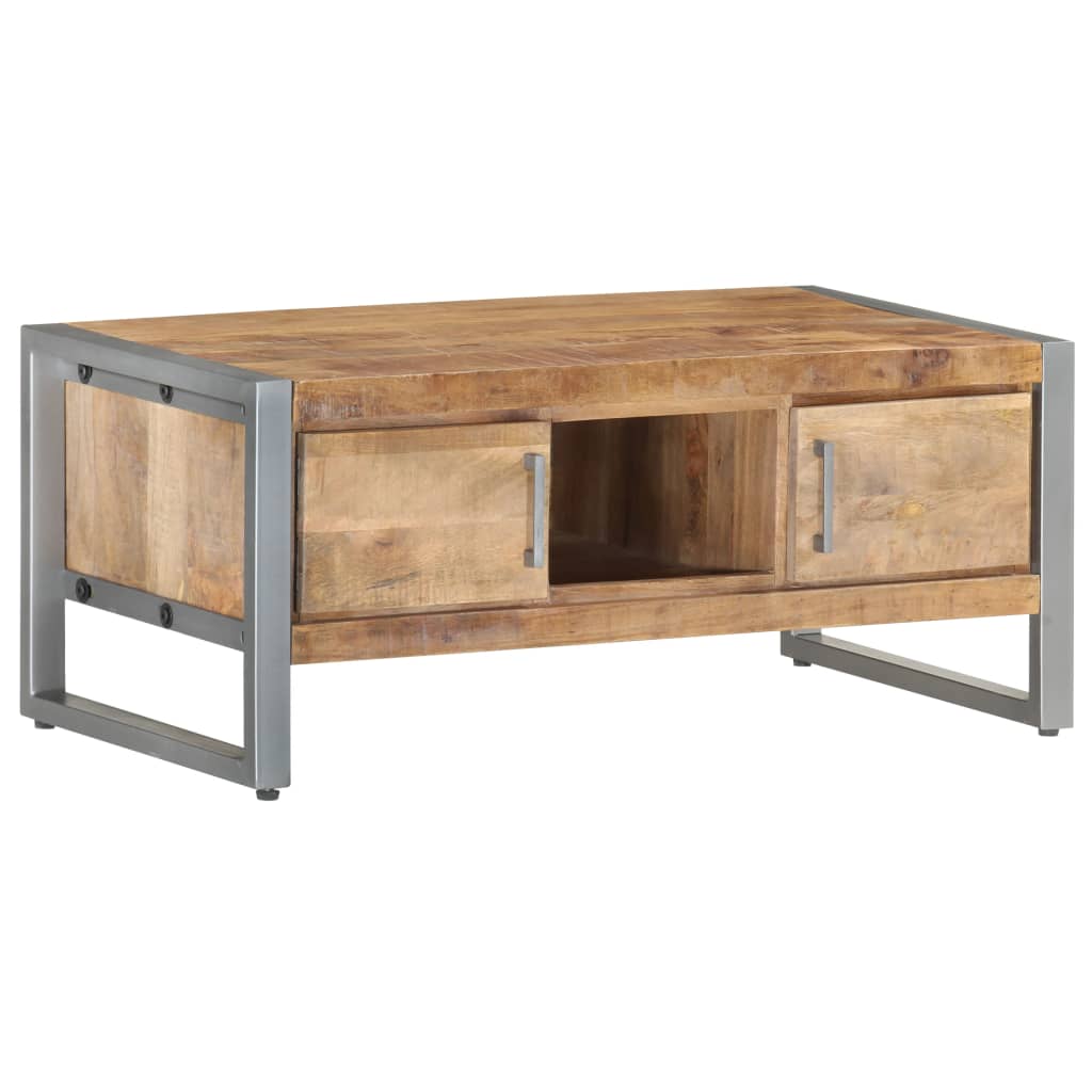 Tavolino da Salotto 95x50x40 cm in Legno di Mango Grezzo | homemem39