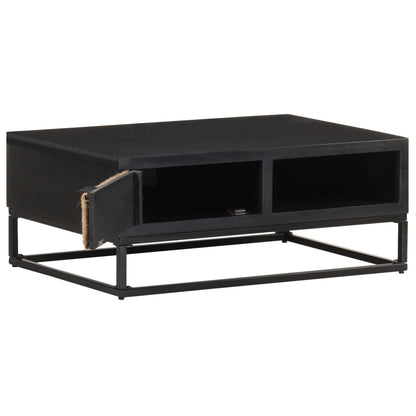 Tavolino da Salotto 90x60x35 cm in Legno Massello di Mango | homemem39