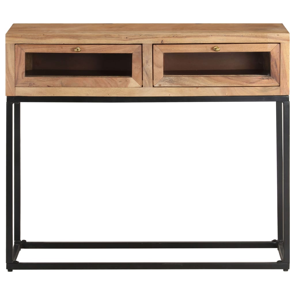 Tavolo Consolle 90x35x76 cm in Legno Massello d'Acacia - homemem39
