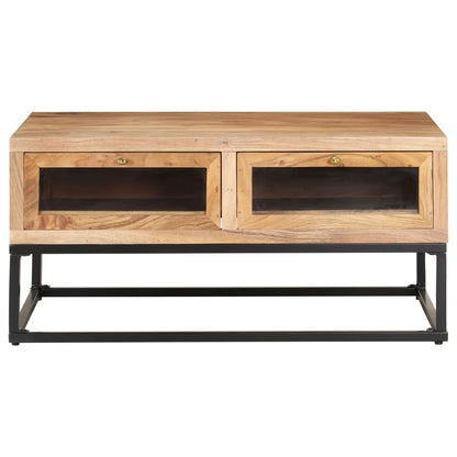 Tavolino da Salotto 90x60x40 cm in Legno Massello di Acacia | homemem39
