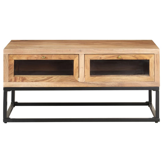 Tavolino da Salotto 90x60x40 cm in Legno Massello di Acacia | homemem39