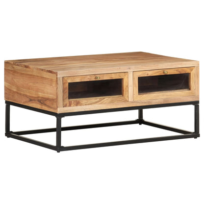 Tavolino da Salotto 90x60x40 cm in Legno Massello di Acacia | homemem39