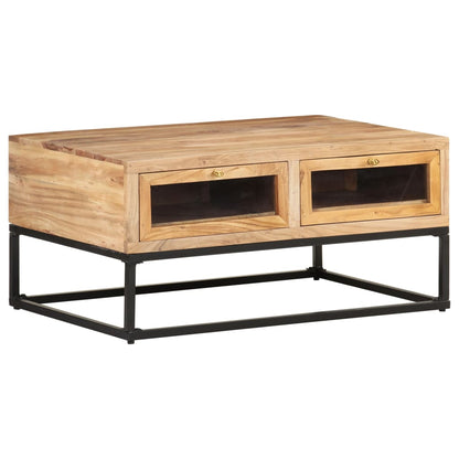 Tavolino da Salotto 90x60x40 cm in Legno Massello di Acacia | homemem39