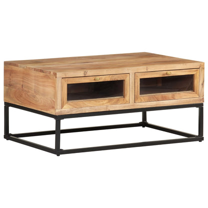 Tavolino da Salotto 90x60x40 cm in Legno Massello di Acacia | homemem39
