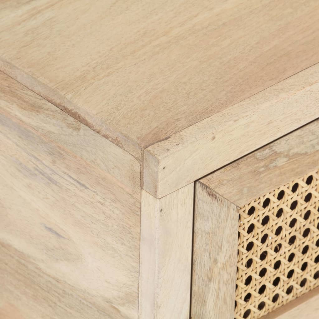 Tavolino da Salotto 90x50x37 cm Legno Massello di Mango e Canna | homemem39