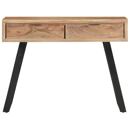 Tavolo Consolle 100x35x76cm in Massello d'Acacia con Bordi Vivi