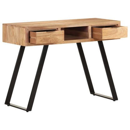 Scrivania 107x45x79 cm Legno Massello d'Acacia con Spigoli Vivi - homemem39