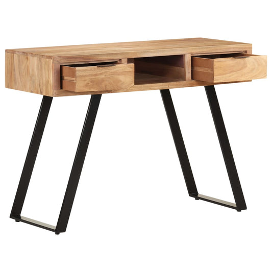 Scrivania 107x45x79 cm Legno Massello d'Acacia con Spigoli Vivi - homemem39