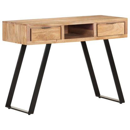 Scrivania 107x45x79 cm Legno Massello d'Acacia con Spigoli Vivi - homemem39