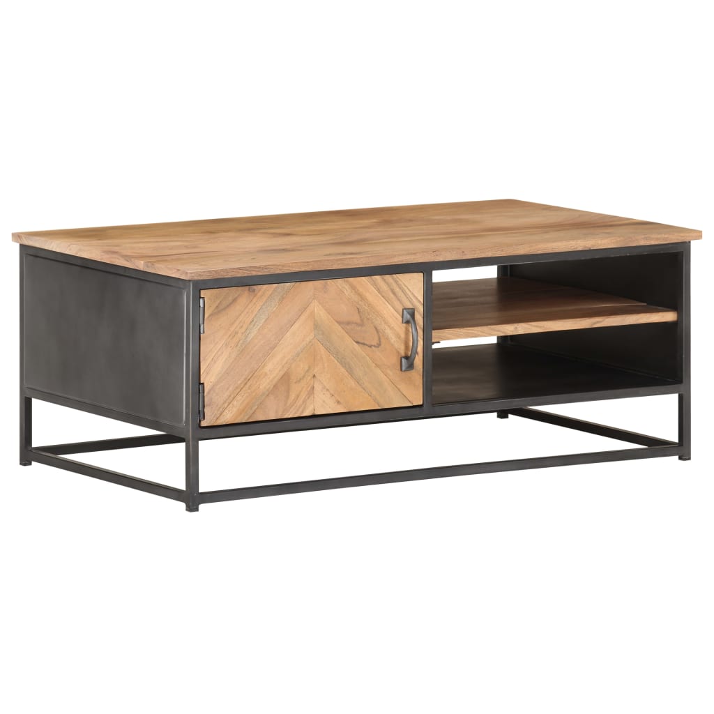 Tavolino da Salotto 90x50x35 cm in Massello di Acacia | homemem39