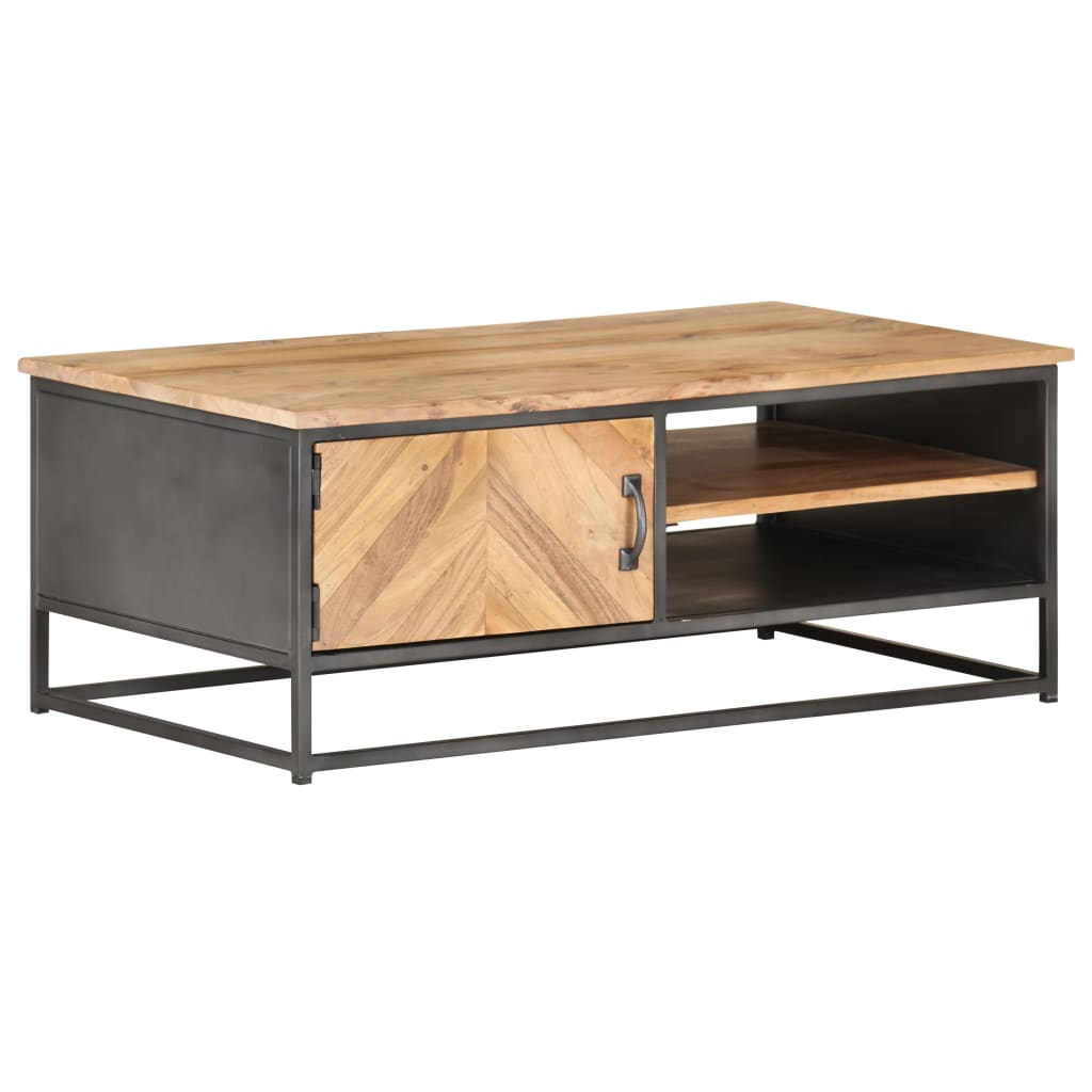 Tavolino da Salotto 90x50x35 cm in Massello di Acacia | homemem39