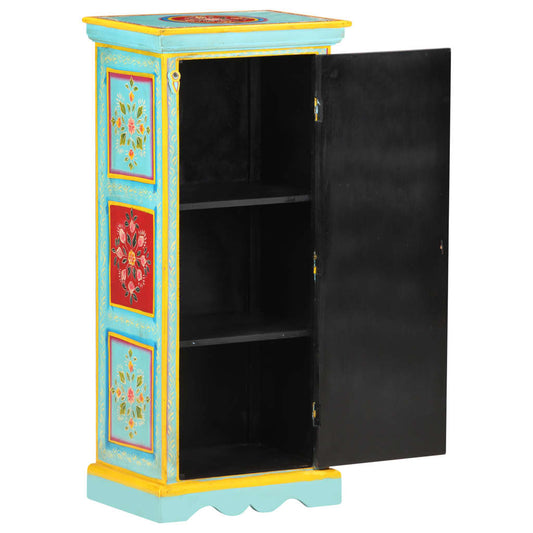 Credenza Alta Dipinta a Mano 40x30x90 cm in Massello di Mango | homemem39