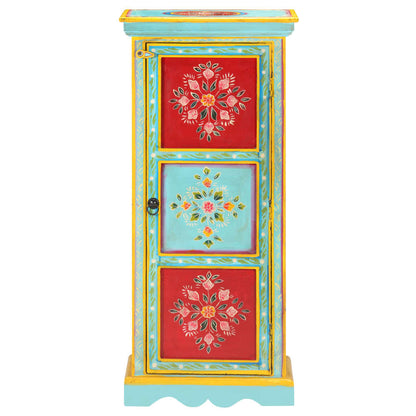 Credenza Alta Dipinta a Mano 40x30x90 cm in Massello di Mango | homemem39