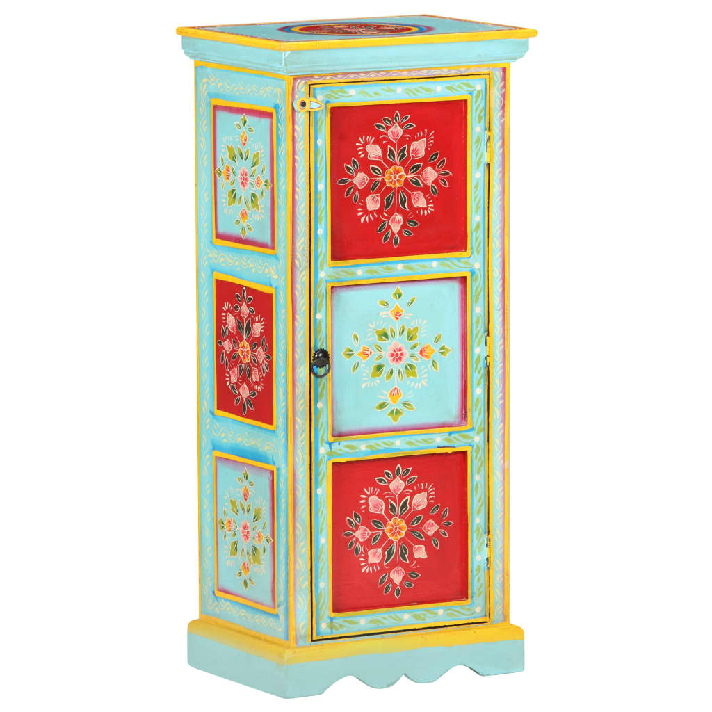 Credenza Alta Dipinta a Mano 40x30x90 cm in Massello di Mango | homemem39