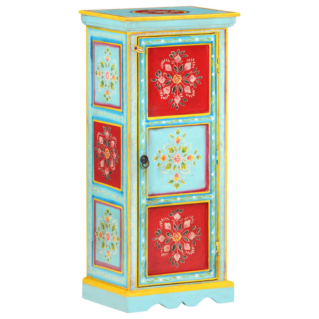 Credenza Alta Dipinta a Mano 40x30x90 cm in Massello di Mango | homemem39