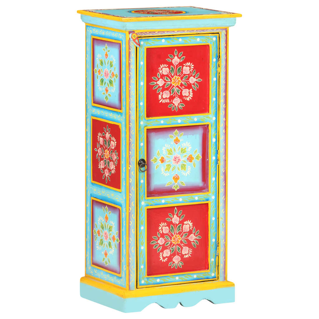 Credenza Alta Dipinta a Mano 40x30x90 cm in Massello di Mango | homemem39