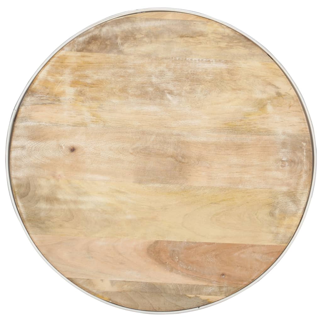 Tavolino Bianco 68x68x36 cm in Legno Massello di Mango | homemem39