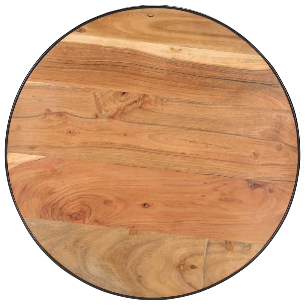Tavolino da Salotto Nero 68x68x36 cm in Massello di Acacia | homemem39