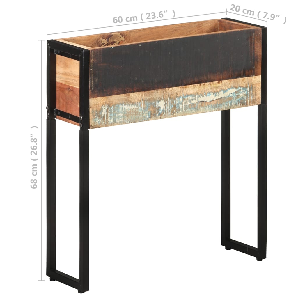 Fioriera 60x20x68 cm in Legno Massello di Recupero - homemem39
