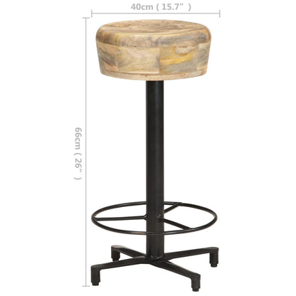 Sgabelli da Bar 2 pz 66 cm in Legno Massello di Mango - homemem39