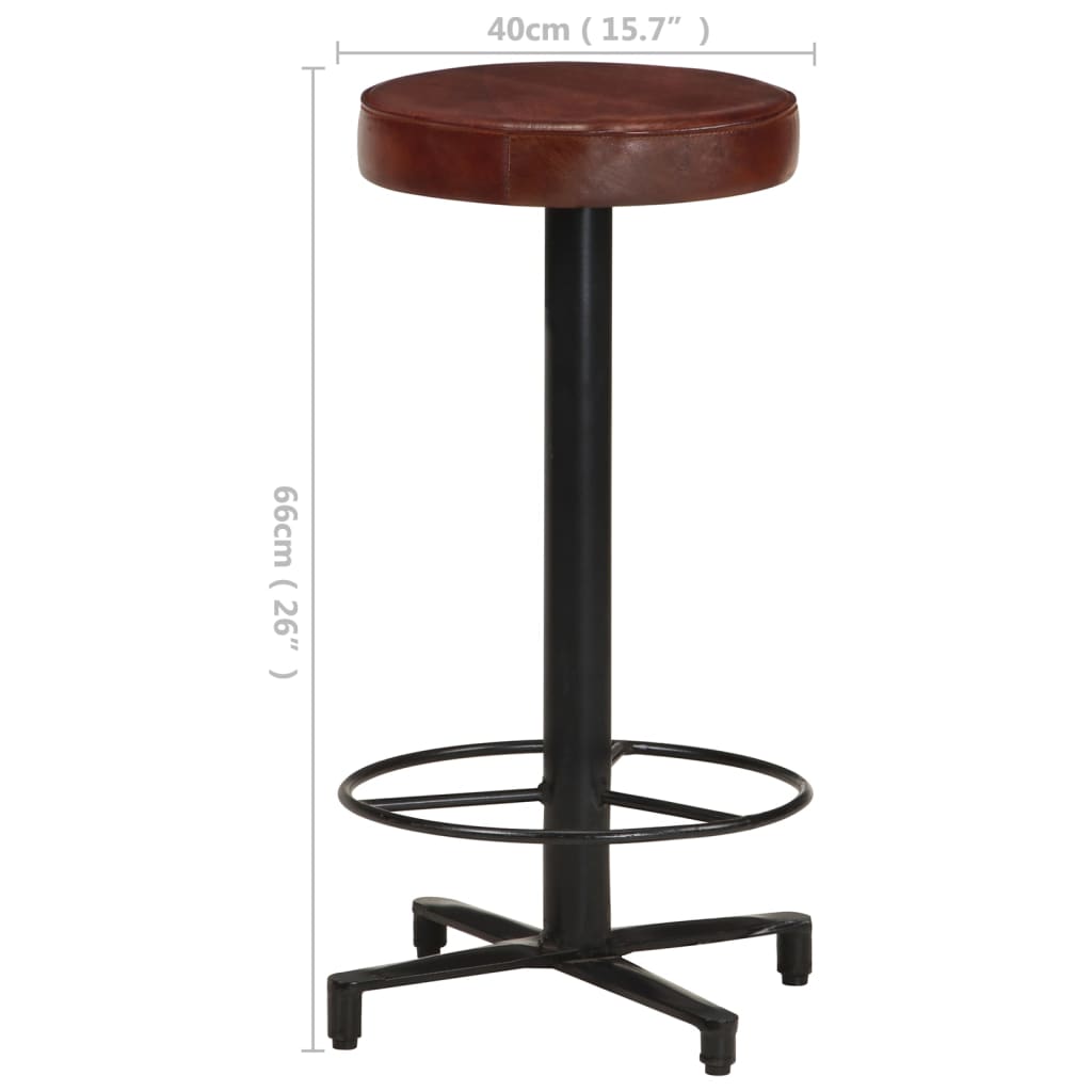 Sgabelli da Bar 2 pz 66 cm in Vera Pelle - homemem39