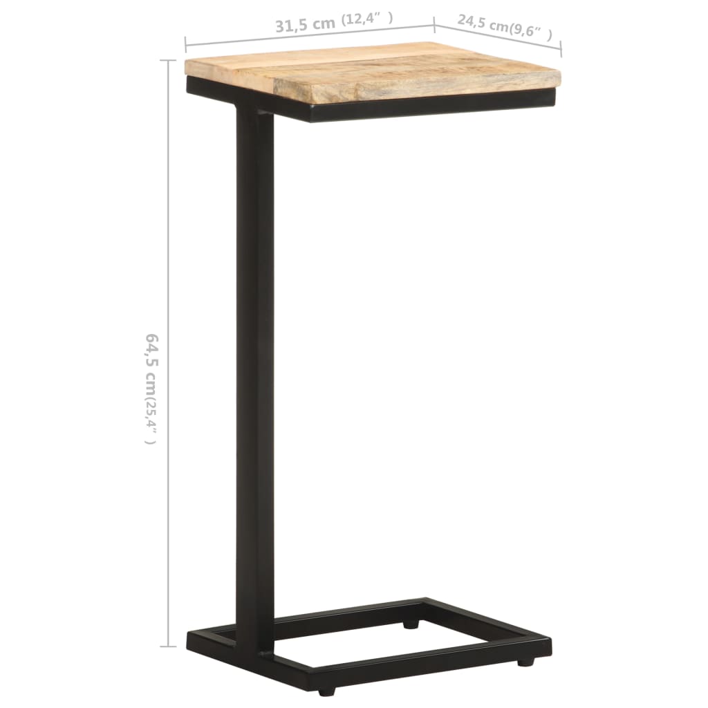 Tavolini Laterali 2 pz 31,5x24,5x64,5 cm Legno di Mango Grezzo | homemem39