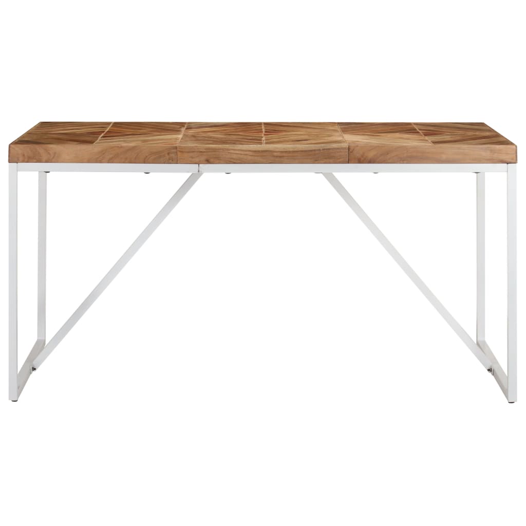 Tavolo da Pranzo 140x70x76 cm in Legno Massello Acacia e Mango | homemem39