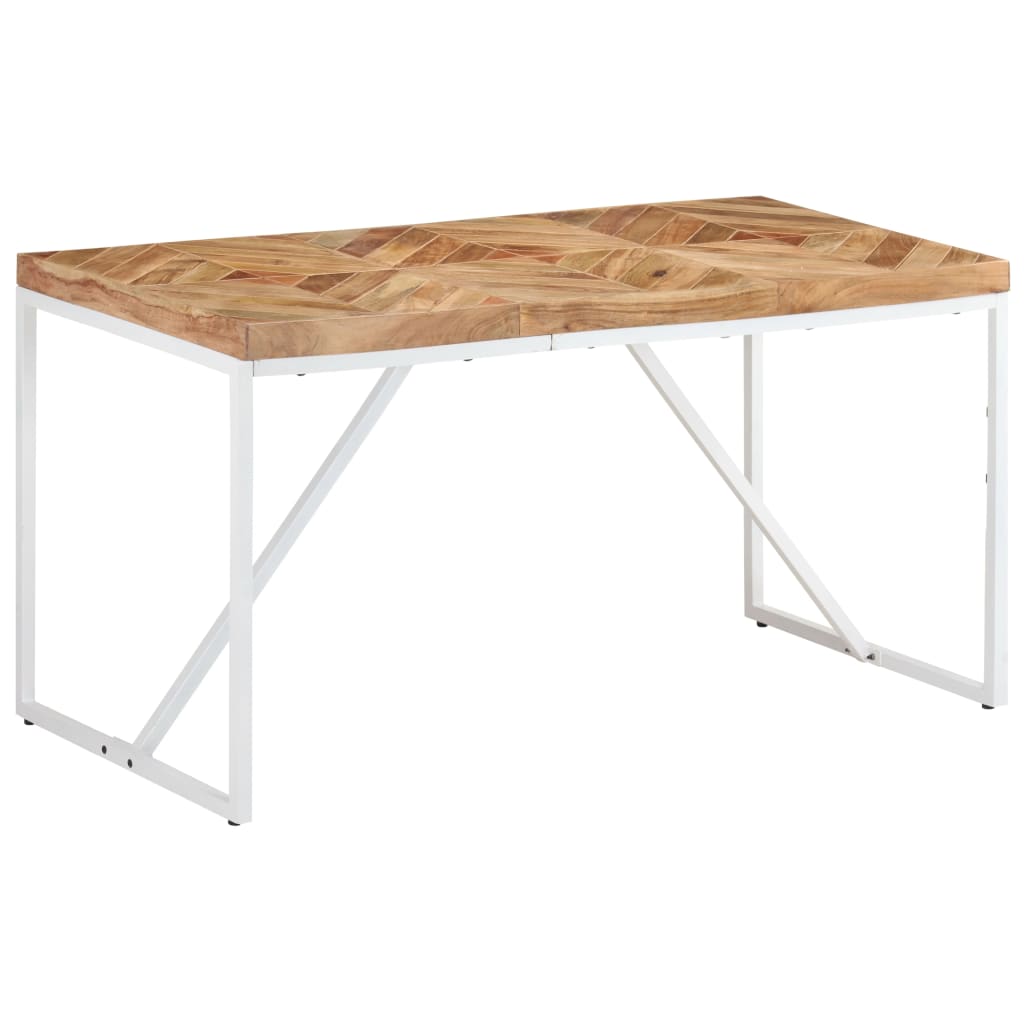 Tavolo da Pranzo 140x70x76 cm in Legno Massello Acacia e Mango | homemem39