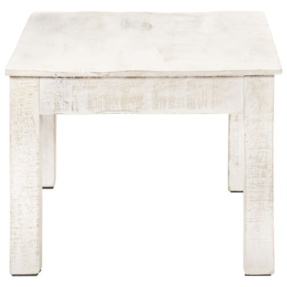 Tavolino da Salotto Bianco 110x60x45 cm in Massello di Mango | homemem39