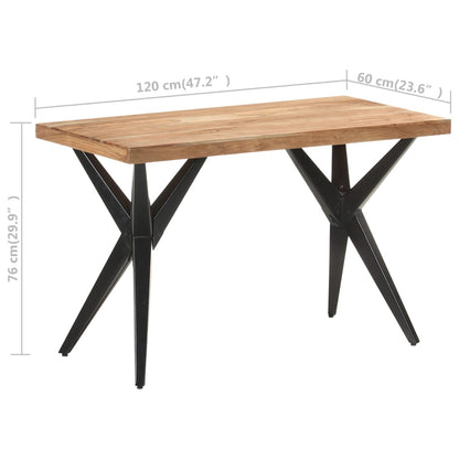 Tavolo da Pranzo 120x60x76 cm in Legno Massello di Acacia | homemem39