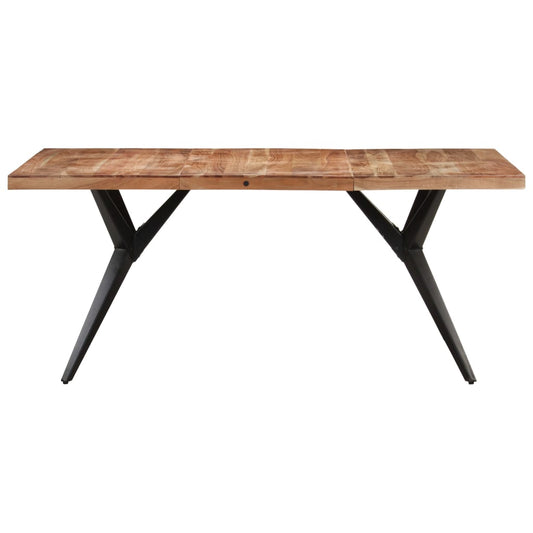 Tavolo da Pranzo 160x80x76 cm in Legno Massello di Acacia