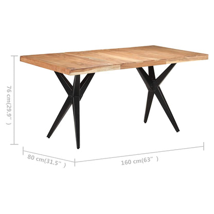 Tavolo da Pranzo in Legno Massello di Acacia