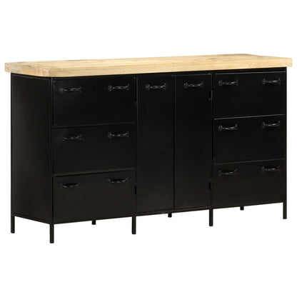 Credenza 140x38x76 cm in Legno di Mango Grezzo - homemem39