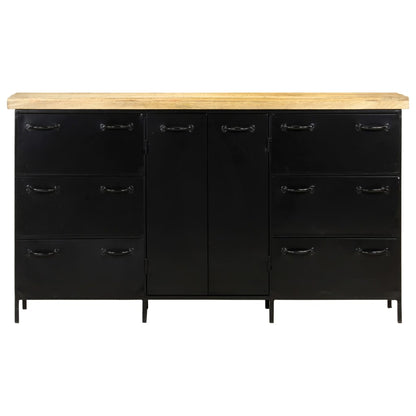 Credenza 140x38x76 cm in Legno di Mango Grezzo - homemem39