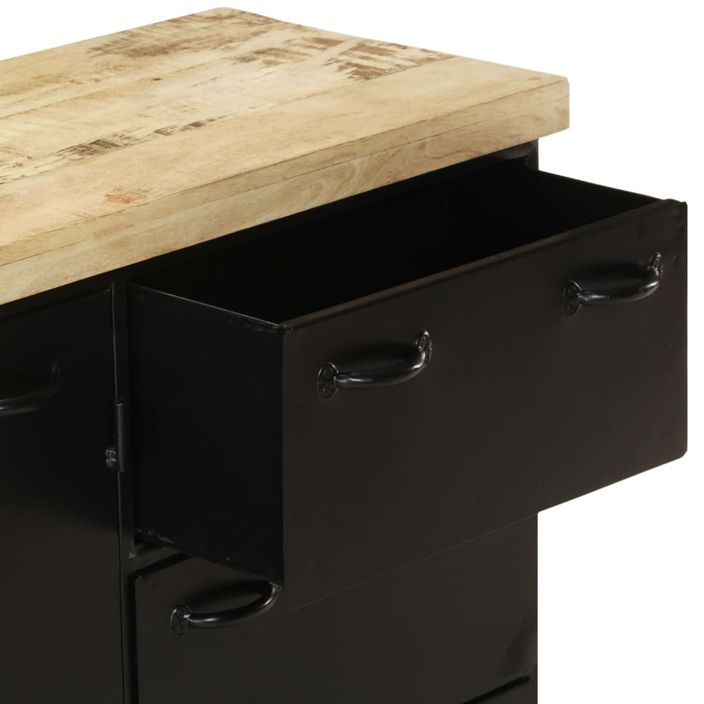 Credenza 140x38x76 cm in Legno di Mango Grezzo | homemem39