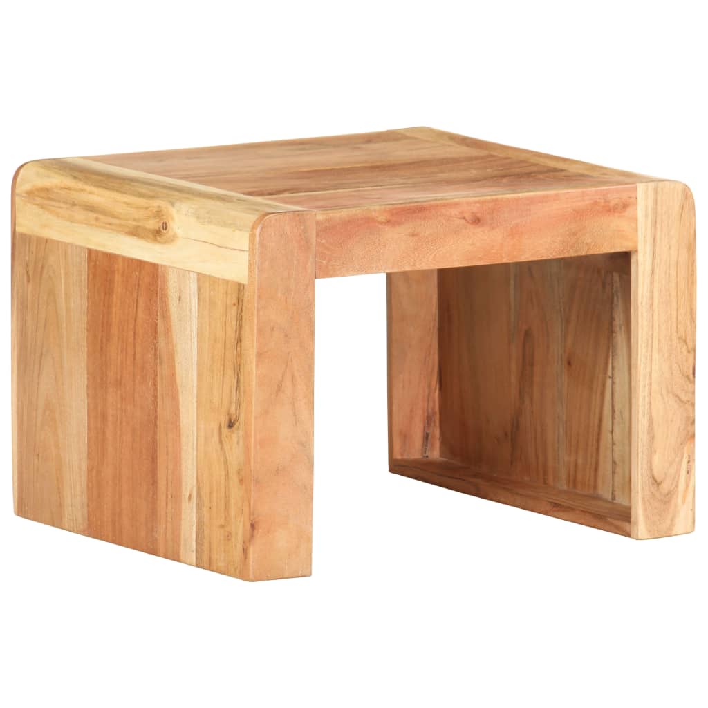 Tavolino Laterale 40x40x30 cm in Legno Massello di Acacia - homemem39