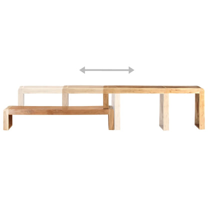 Mobili Porta TV 2 pz in Legno Massello di Acacia