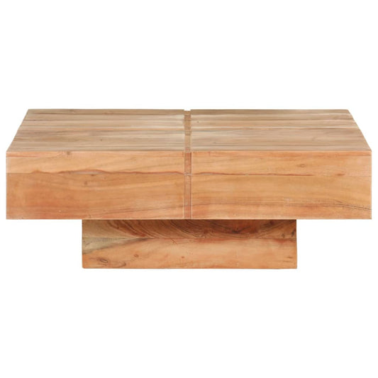 Tavolino da Salotto 80x80x28 cm in Legno Massello di Acacia | homemem39