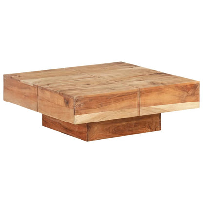 Tavolino da Salotto 80x80x28 cm in Legno Massello di Acacia | homemem39