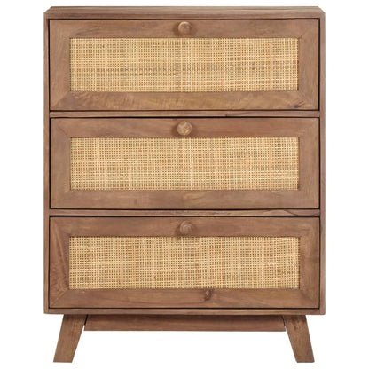 Credenza 61x35x76 cm in Legno Massello di Mango
