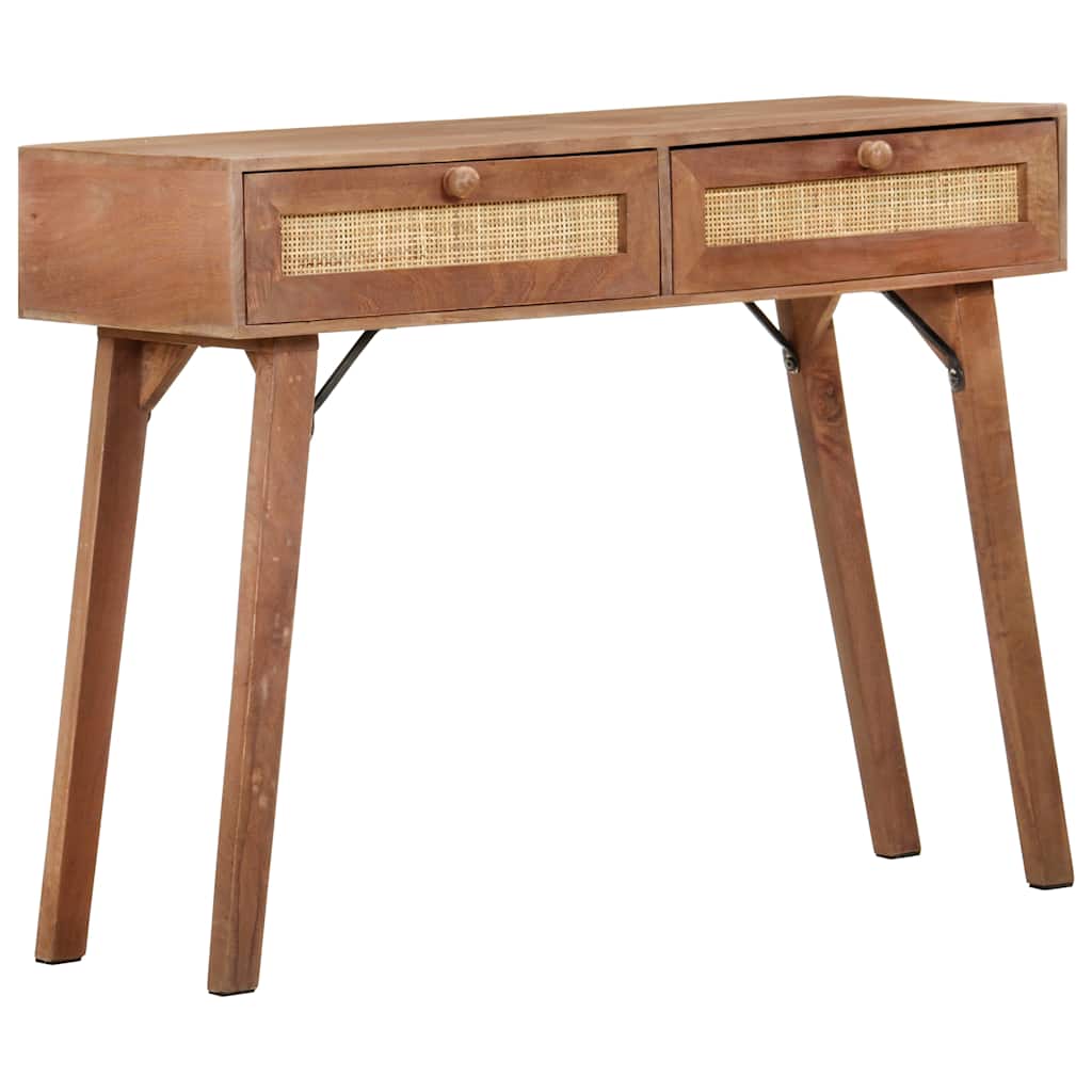 Tavolo Consolle 100x35x76 cm in Legno Massello di Mango
