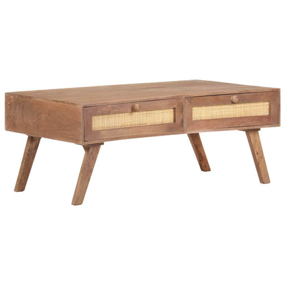 Tavolino da Salotto 100x60x40cm in Legno Massello di Mango