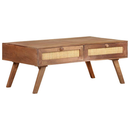 Tavolino da Salotto 100x60x40cm in Legno Massello di Mango