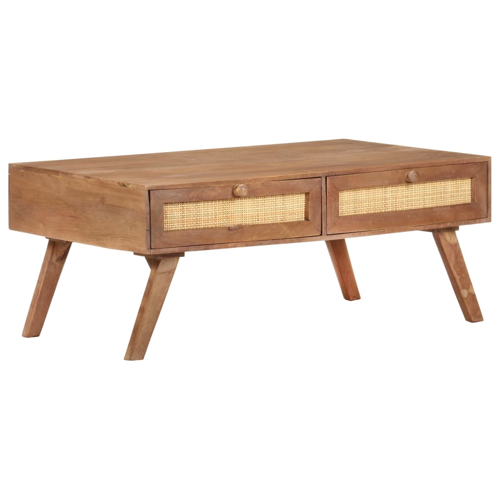 Tavolino da Salotto 100x60x40cm in Legno Massello di Mango | homemem39