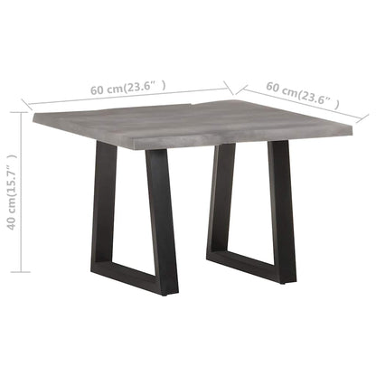 Tavolino da Salotto con Bordi Vivi 60x60x40 cm Massello Acacia | homemem39