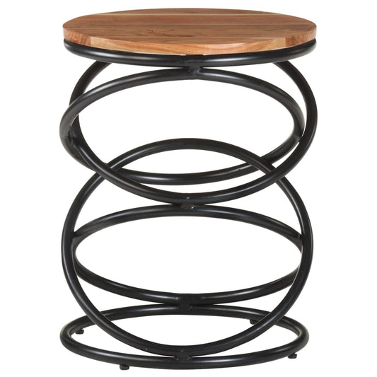 Tavolino da Salotto 40x40x52 cm in Legno Massello di Acacia - homemem39